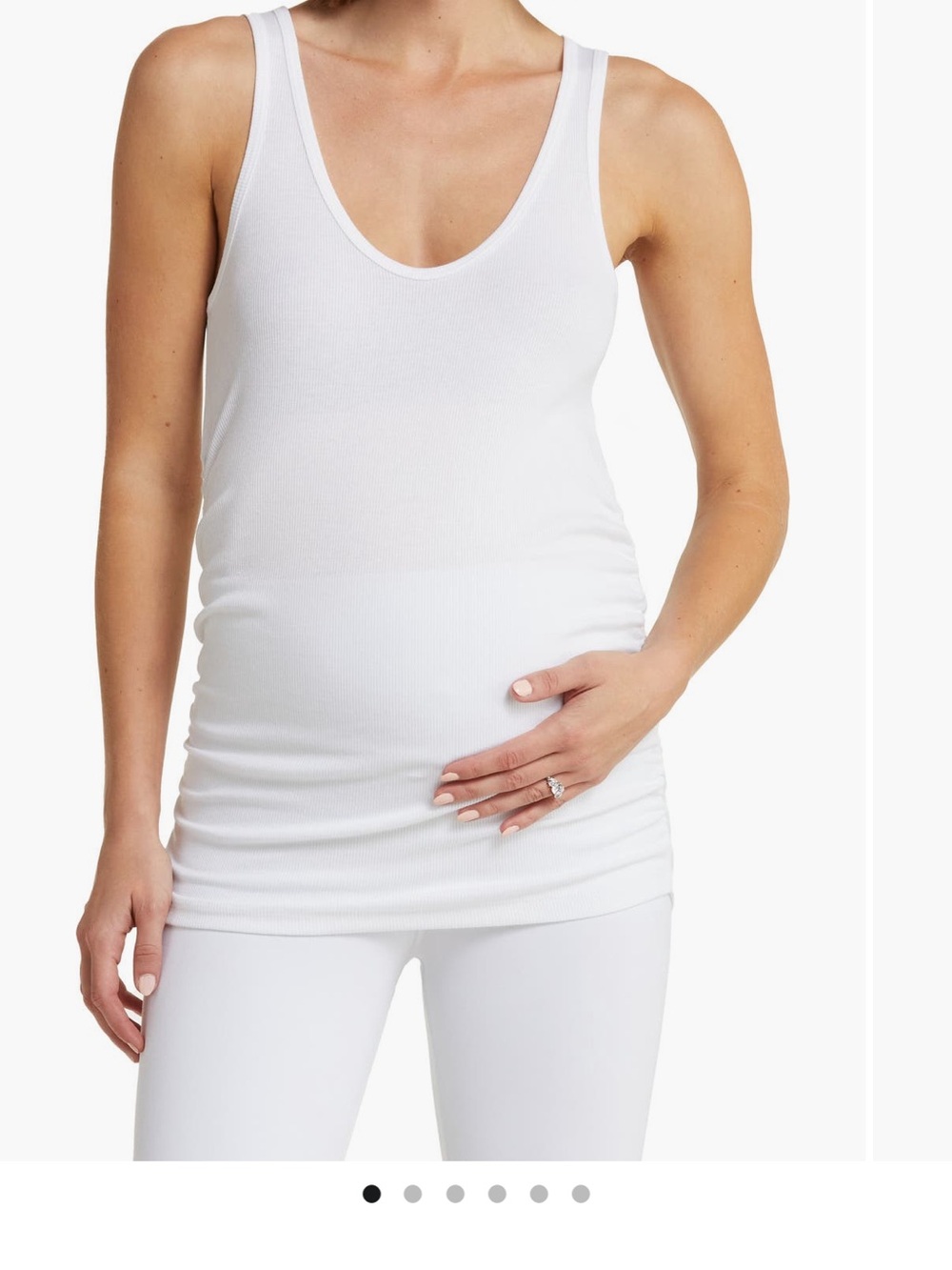 beyond yoga in a cinch ribbed maternity tank top
